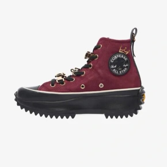 Converse Run Star Hike Platform Ox Bordeaux Gold Sneakers Shoes Casual Size 8.5 - Picture 6 of 8
